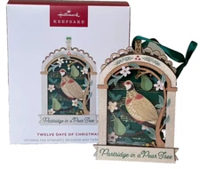 2024 Hallmark Ornament - TWELVE DAYS OF CHRISTMAS Partridge in Pear Tree - NIB