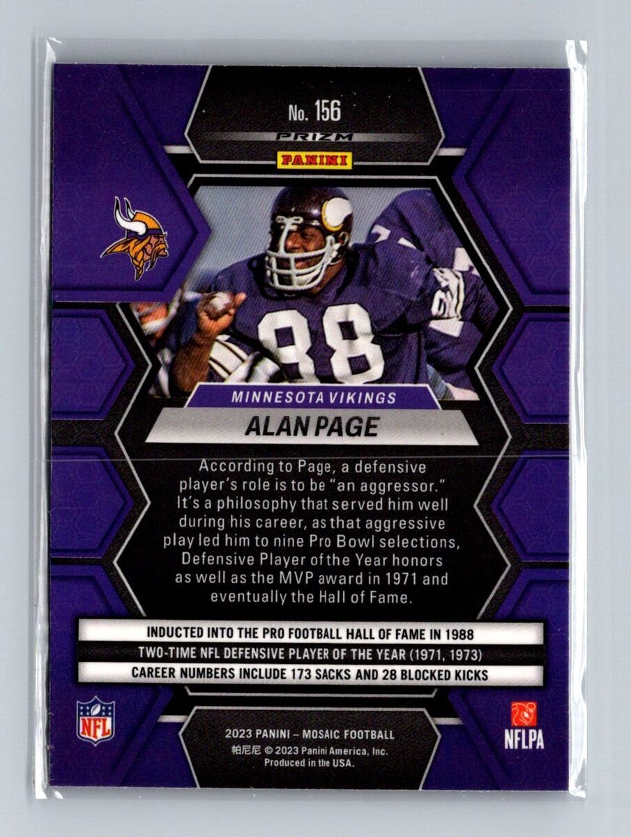 ブランページ 2023 Panini Mosaic #156 Alan Page Reactive Blue | eBay