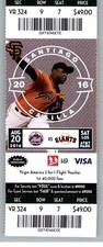 New York Mets vs San Francisco Giants 8/20/2016  Full Ticket Santiago Casilla ..