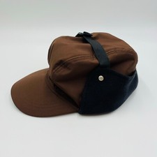 Gap Brand Trapper Hat Size M/L Brown Exterior w/ Black Fleece Lining  Snap Lock