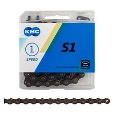 KMC S1 Z410 Bike Chain 1/2"x1/8" 112L 8.6mm Brown Single-Speed BMX Cruiser Fixed