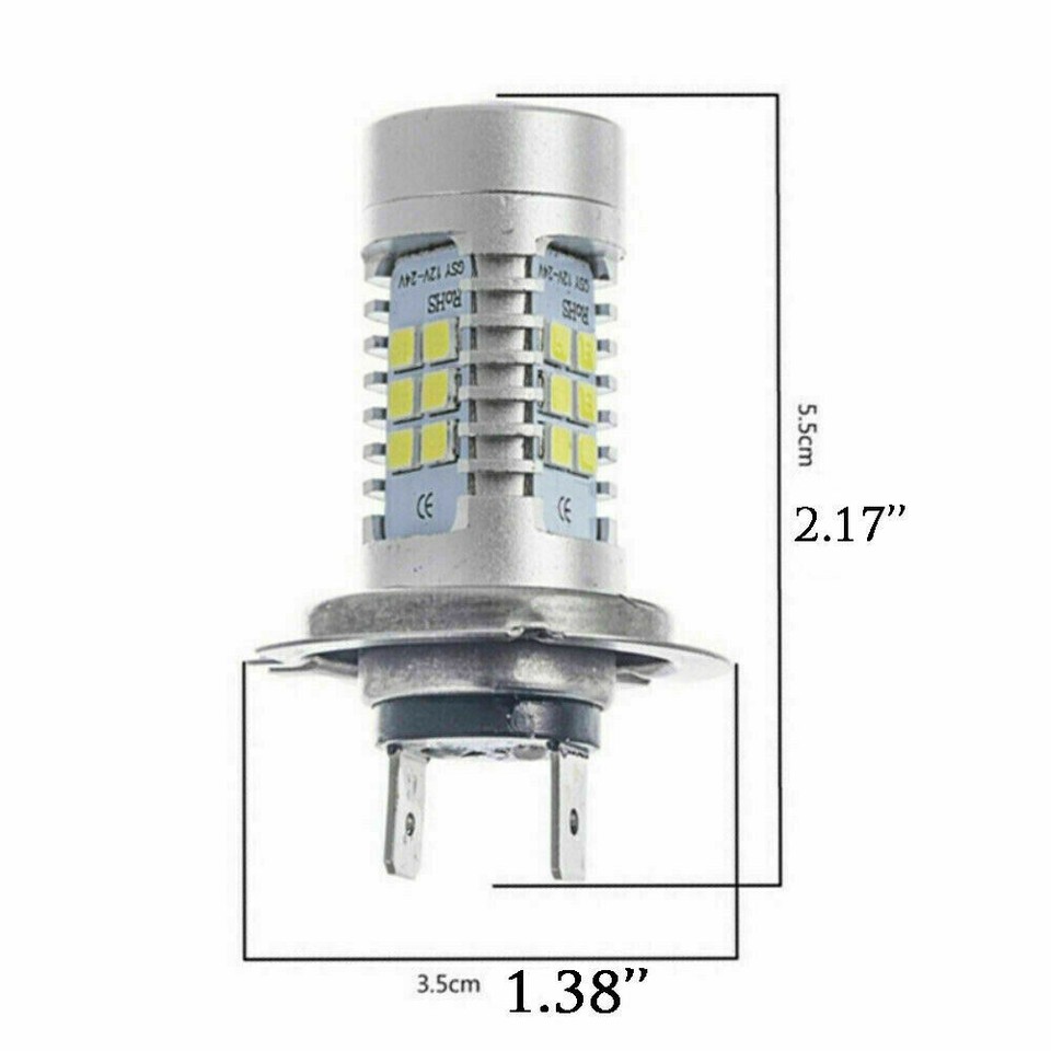 2pcs H7 LED White Fog Light Bulbs For 20082011 Mercedes C300 C350 C63
