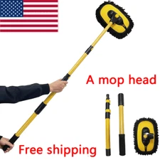 Adjustable Telescopic Car Wash Brush Kit Mop Long Handle Vehicle Cleaning Tools