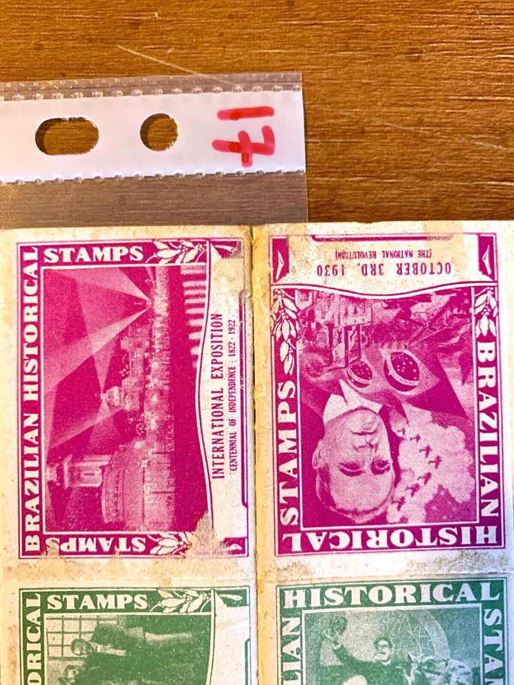 Brazilian Historical 1939 Worlds Fair (?) Amoco (?) (24) Stamp Sheet (#17) - Image 2 of 4