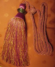 EMBRASSE de RIDEAU PASSEMENTERIE HOULES NEUVE  Coloris ROSE/DORé