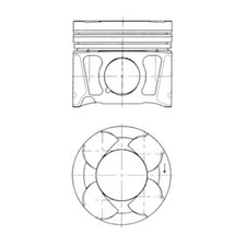 Engine Cylinder Piston With Rings 41070600 Kolbenschmidt I for 