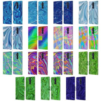 OFFICIAL SUZAN LIND MARBLE LEATHER BOOK WALLET CASE COVER FOR NOKIA PHONES