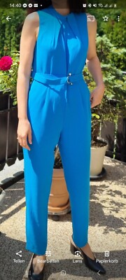 Comma Overall Jumpsuit elegant türkis Gr. M  38 Sommeroverall
