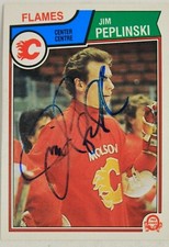 Jim Peplinski Calgary Flames Signed Autographed 1983 OPC O Pee Chee #90 Card 