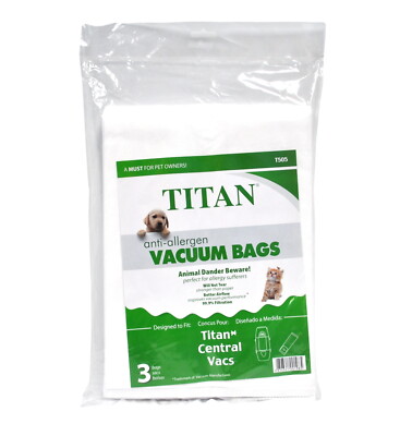 EnviroCare Anti Allergen Staubsaugerbeutel Passt Titan Zentral Staubsauger T505