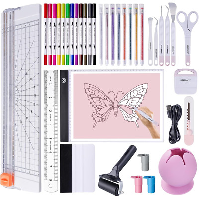 37Pcs Essential Tool Set for Cricut Machine, Ultimate Tool with 7Pcs Weeding Too