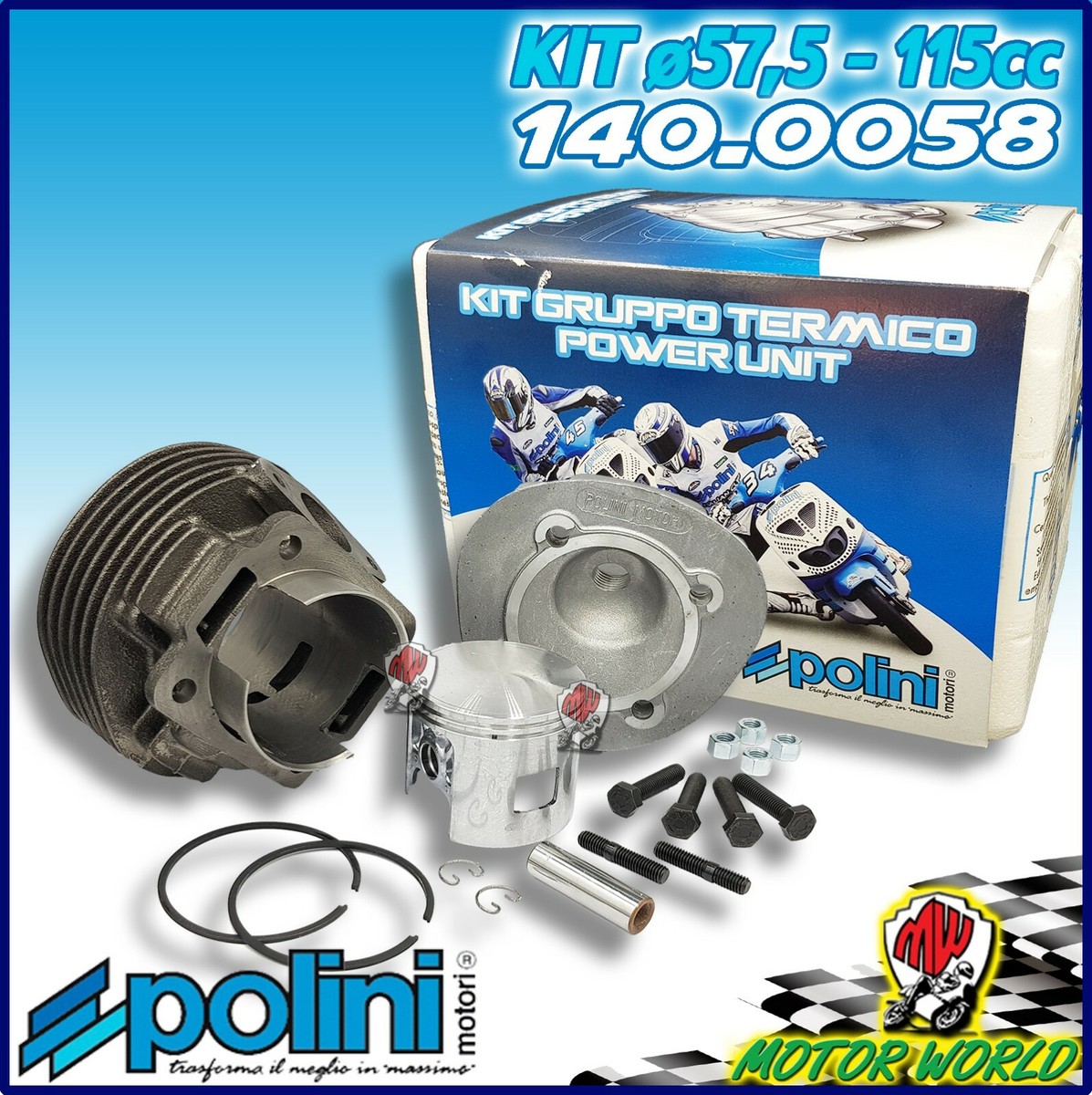 KIT GRUPPO TERMICO 115cc POLINI PIAGGIO VESPA 50