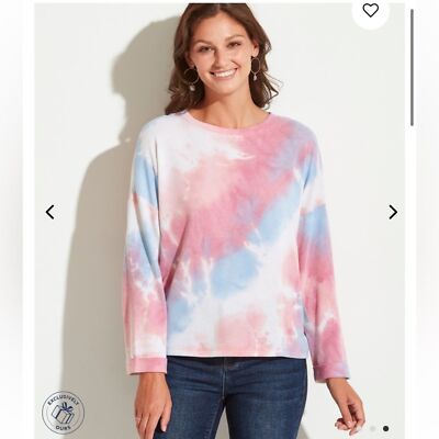 Mia & Tess The Paper Store Tie Dye Long Sleeve Soft Sweater - Size M