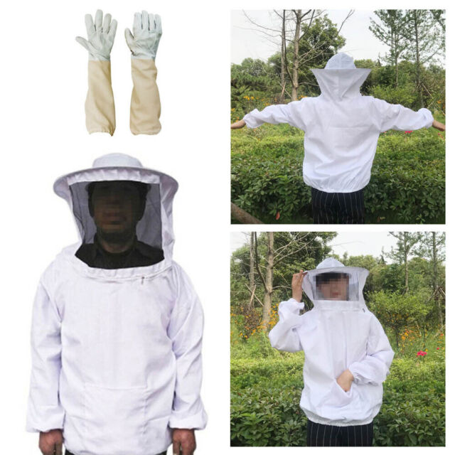 Beekeepers protective suit beekeeper jacket with hat veil beekeeper jacket beekeeping gloves-