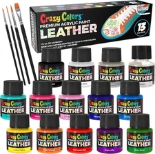 Premium Acrylic Leather and Shoe Paint Kit, 13 1 Fl Oz (Pack of 13), Assorted 