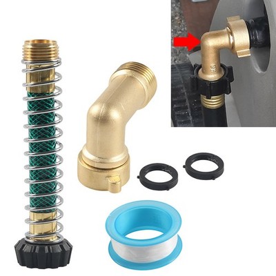 Garden Hose Extension Protector 90° Elbow Swivel Garden Hose Connector Adapter