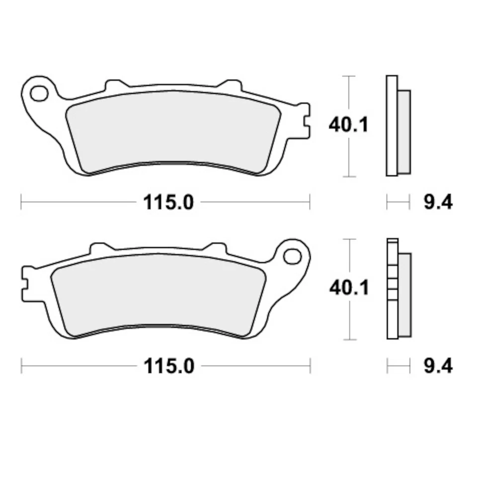 Pastillas de freno traseras orgánicas Street SBS para HONDA CTX 1300 ABS 2014-2017 Foto 2 de 4