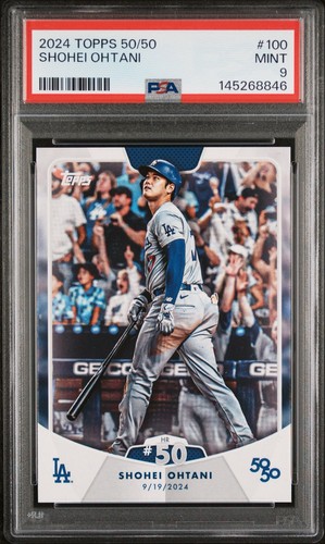 2024 Topps 50/50 * HR 50 * Shohei Ohtani PSA #100 SSP MVP Dodgers World Series