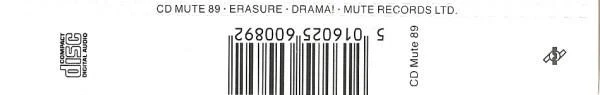 Eraser Drama! CD UK Mute 1989 3" CD Mit Adapter In 5" Hülle CDMUTE89 - Bild 3 von 4