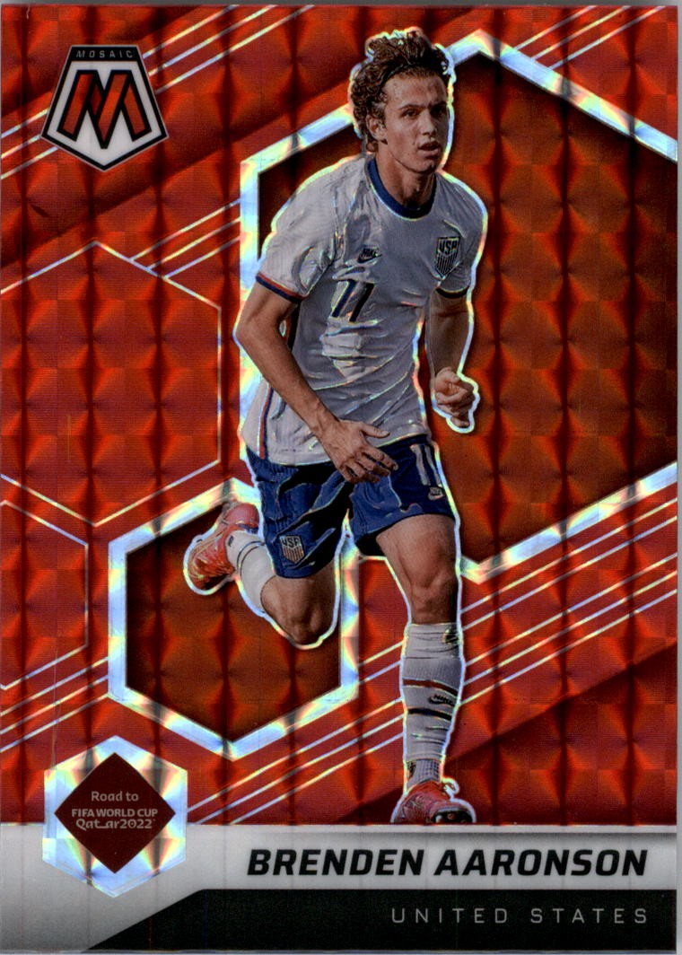 2021-22 Mosaic Road to the FIFA World Cup Qatar Mosaic Red 102 Brenden Aaronson