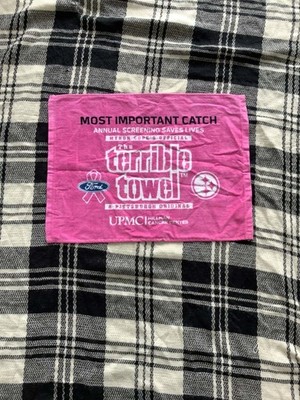Vintage Pittsburgh Steelers Myron Cope's Official Pink Terrible Towel NFL  19x15