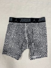 Short Compression Jordan Elephant Print Blanc/Noir Dri-FIT Taille S