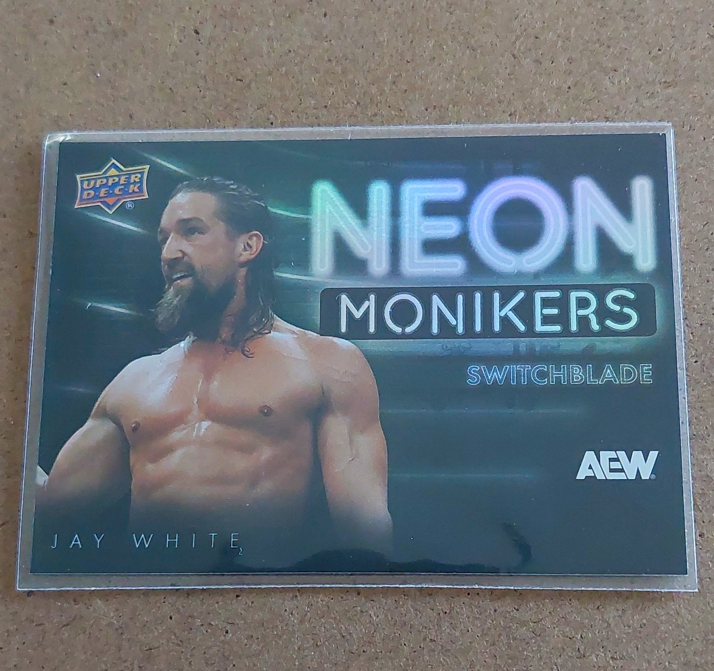Jay White 2025 Upper Deck AEW Neon Monikers Insert Trading Card NM-8
