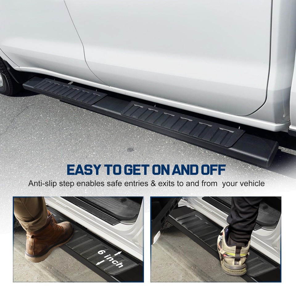 Fits 19-22 Silverado Sierra 1500 Extended Cab 6 Side Steps Bar Running Boards – Ikon Motorsports