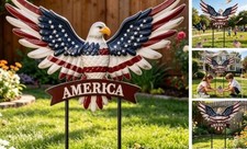 Eagle Patriotic Decor Garden Stakes Decorative Large 24.0W 35.8H Bald Eagle