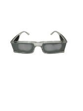 NEW womens fashion accessory SUNGLASSES clear silver plastic