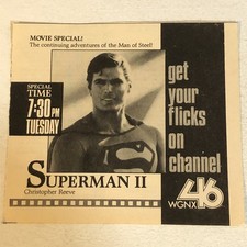 Superman II Movie Vintage Print Ad Christopher Reeve Margot Kidder Tpa15