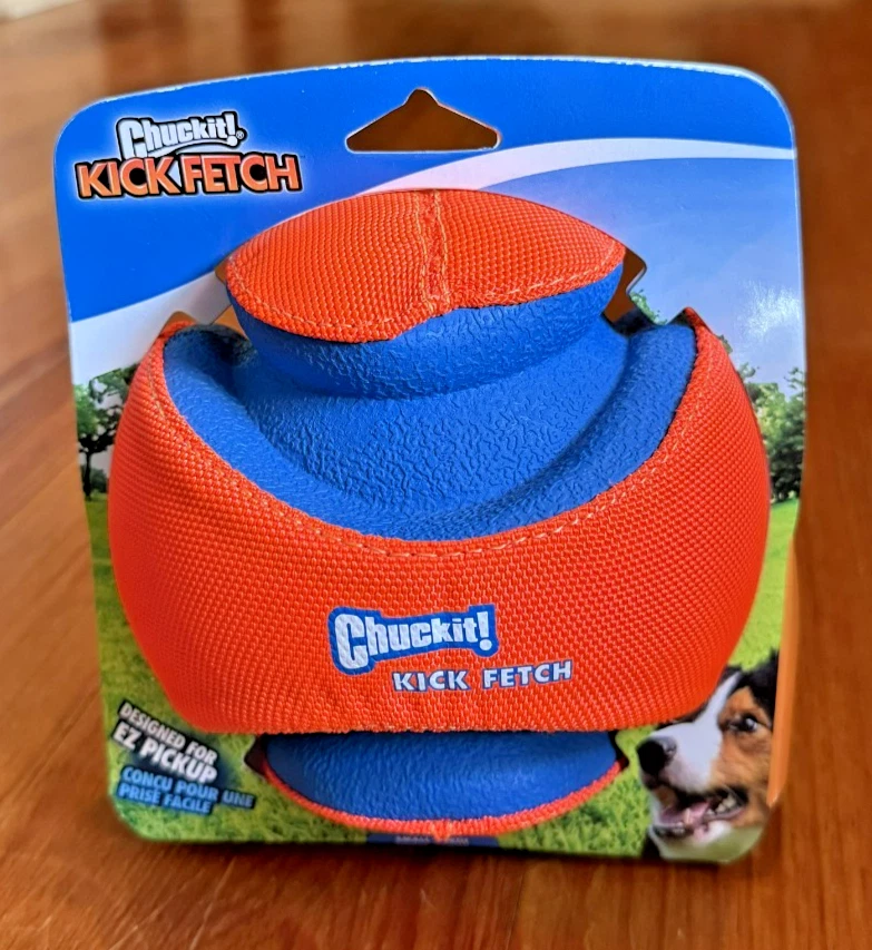Chuckit! Dog KICK FETCH Durable Canvas Toy Ball - Orange/Blue - S - Image 2 of 4