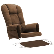 5Pcs Suede Glider Rocker Replacement Cushion Thickened Rocking Chair Cushion Pad