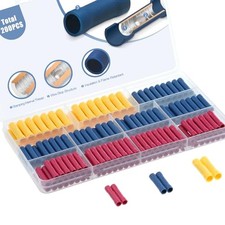 UL Listed 200 Pcs Wire Butt Splice Connectors Kit, 22-10 AWG 200 PCS