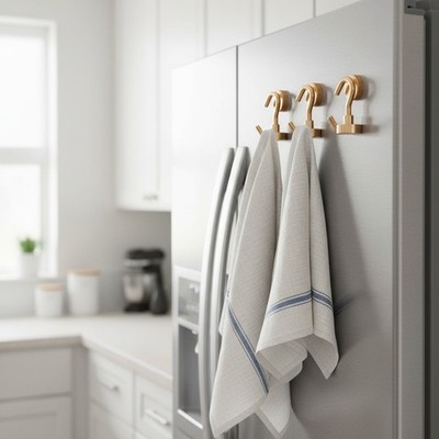 30lb Heavy Duty Magnetic Hooks - Rust-Resistant Bronze, 4 Pack for Home & Travel