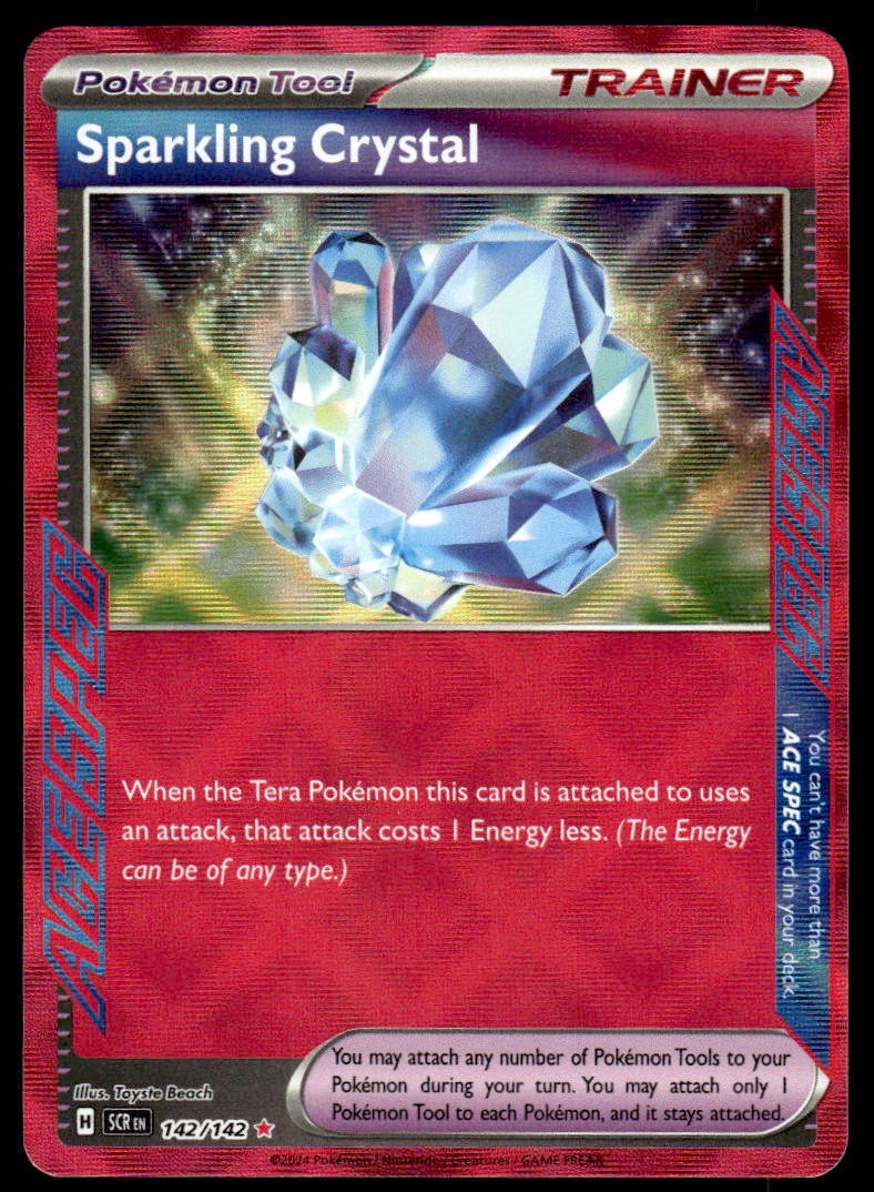 Pokemon TCG Stellar Crown #142/142 Sparkling Crystal NM