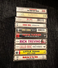 Vintage Country Music Cassette Tape Lot 80s 90s Alabama Vince Gill 10 Untested