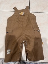 Vintage Winnie The Pooh classic Pooh Brown Embroidered Overalls Baby 3m Lunching