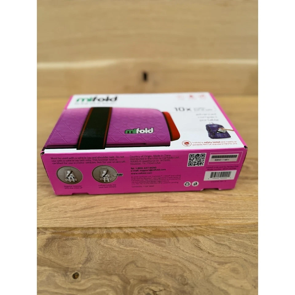 Asiento elevador portátil compacto plegable Grab-and-Go 4+ años púrpura Foto 4 de 4