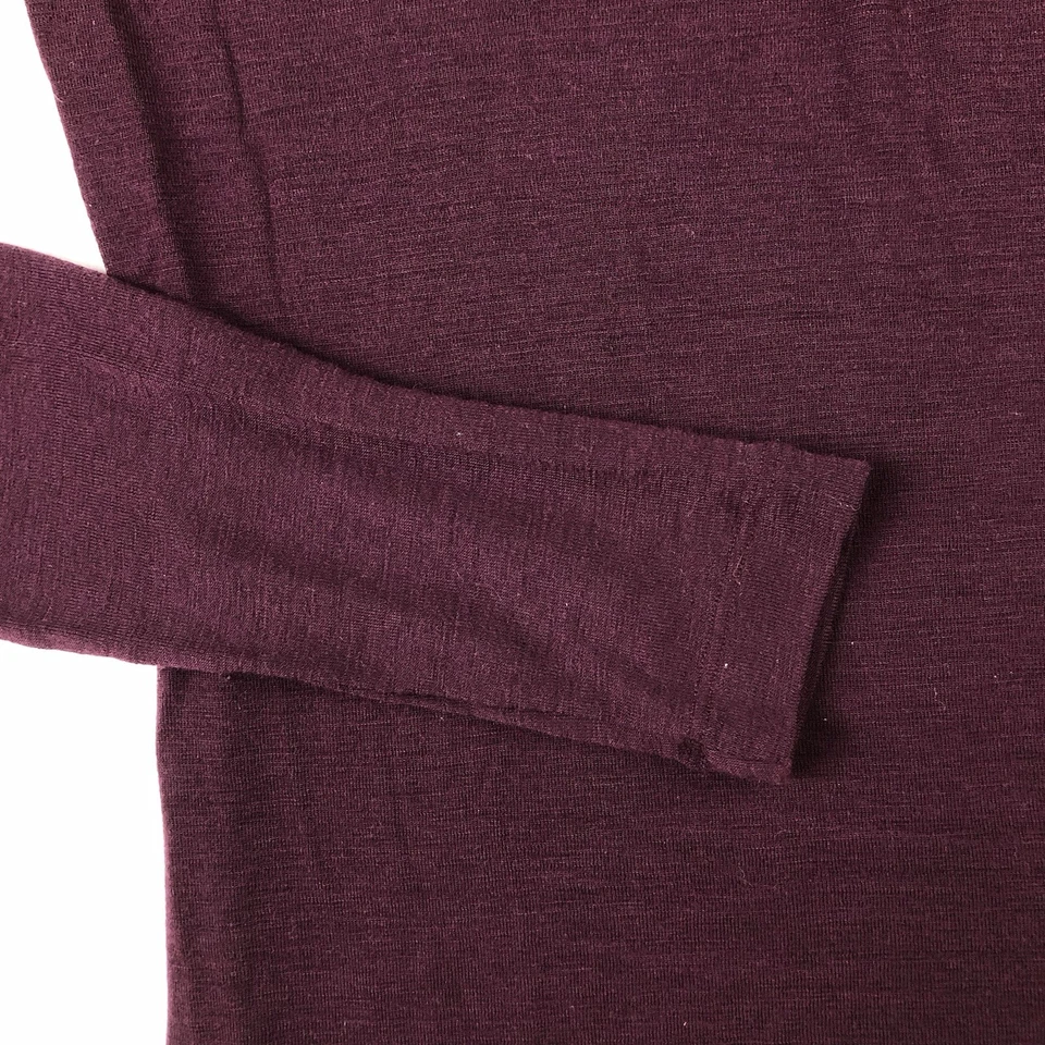 Icebreaker 175 Merino Wool Womens Small Burgundy Crew Neck Base Layer Shirt Top - Image 3 of 4