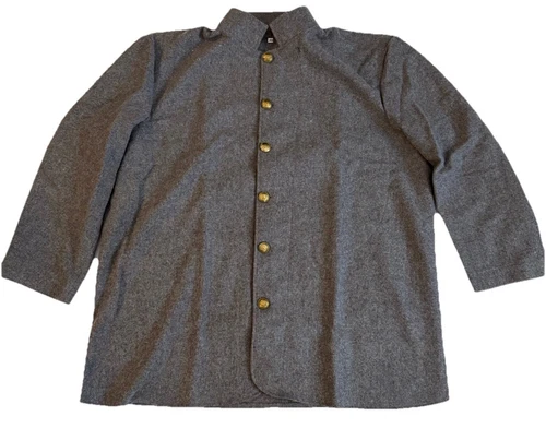 New Civil War Reenactor Confederate Regimental Gray Wool Sack Coat Size 46