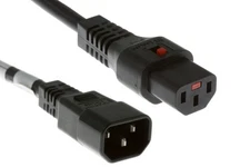 AC Power Cord, C13 to C14, 18 AWG, 6ft, Black