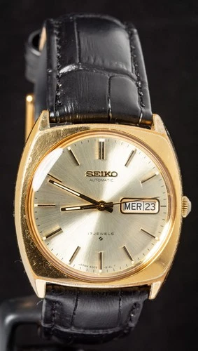 Seiko 6309-8080 Gold-Tone Men's Automatic Vintage Watch -- Working