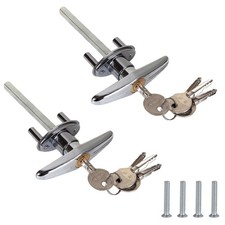 2 Pack Garage T Handle Lock Replacement Shed Door Universal Hardware Keys