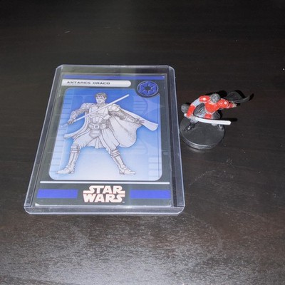 WOTC Star Wars Miniatures LOTF Antares Draco 18/60 with Card