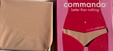 Commando Low-Rise Thong Women's S/M Underwear Nude Beige Raw Edges USA Made NWT