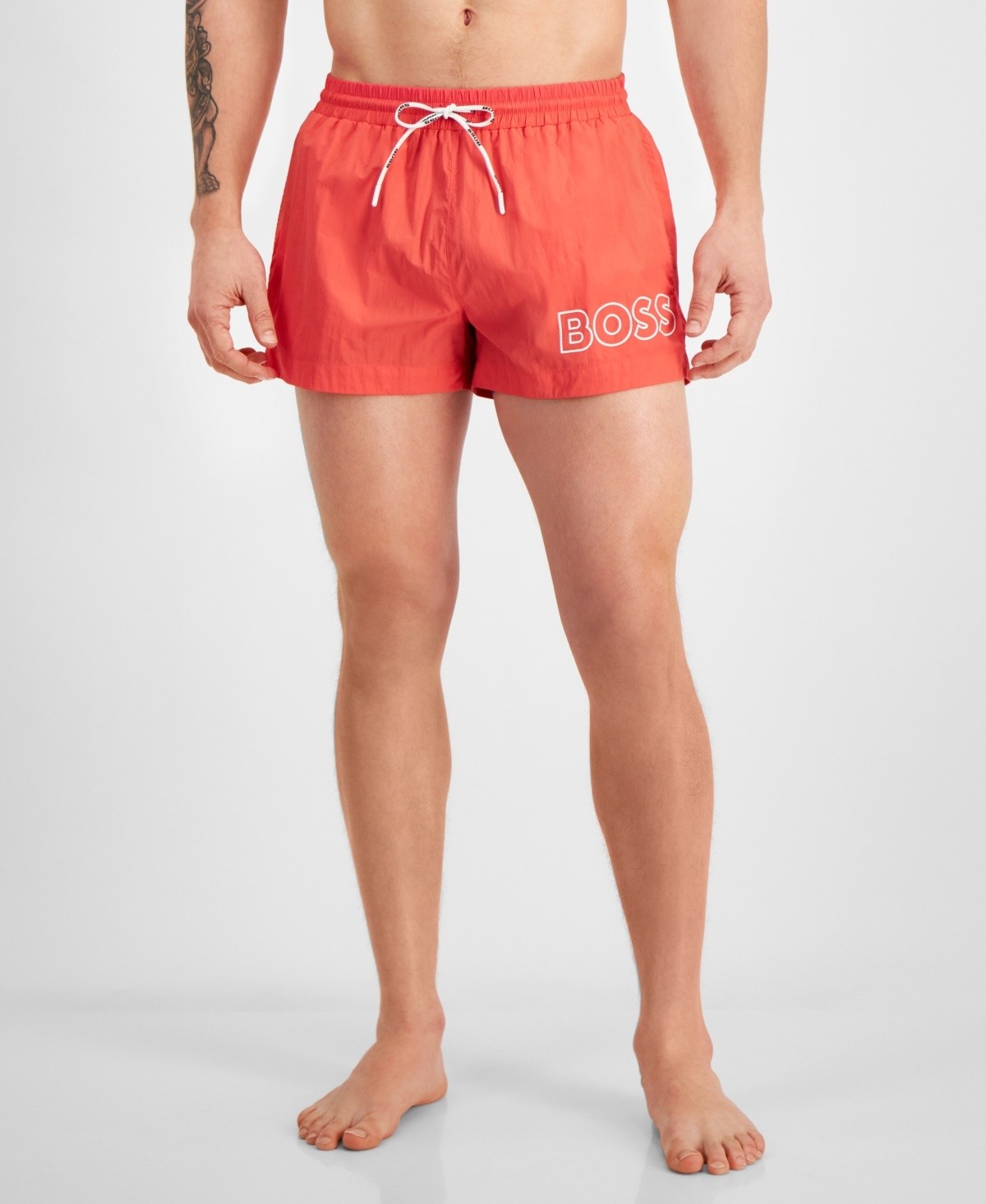 Мужские плавки Hugo Boss Regular fit Swimming Trunks XXL Красные однотонные 3590₽