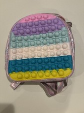 Pop It Backpack with Pink Sparkly Glitter Straps And Back