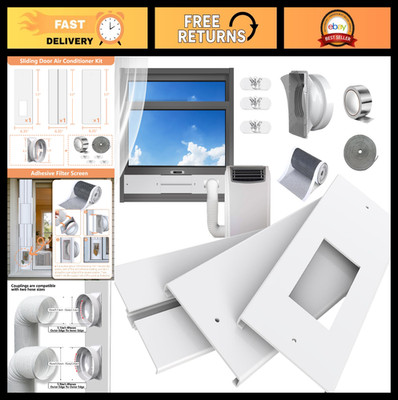 Adjustable Portable AC Window Vent Kit for Double-Hung & Sliding Windows 26''-47