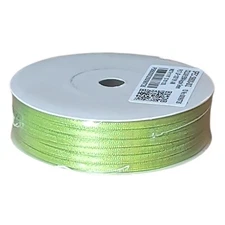 Apple Green Double Faced Satin Ribbon - 1/16th Inch Width - 100 Yards